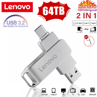 Lenovo 64TB USB3.0 Flash Drives 2TB U Disk High Speed Metal Pendrive WaterProof Type-C Memoria 16TB USB Stick USB Drives 8TB 4TB