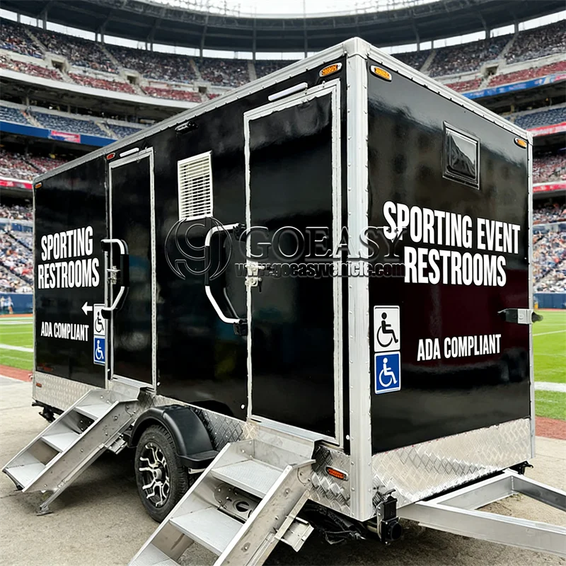 Customizable High End Restroom Trailer Innovative Portable Toilet with Modern Features
