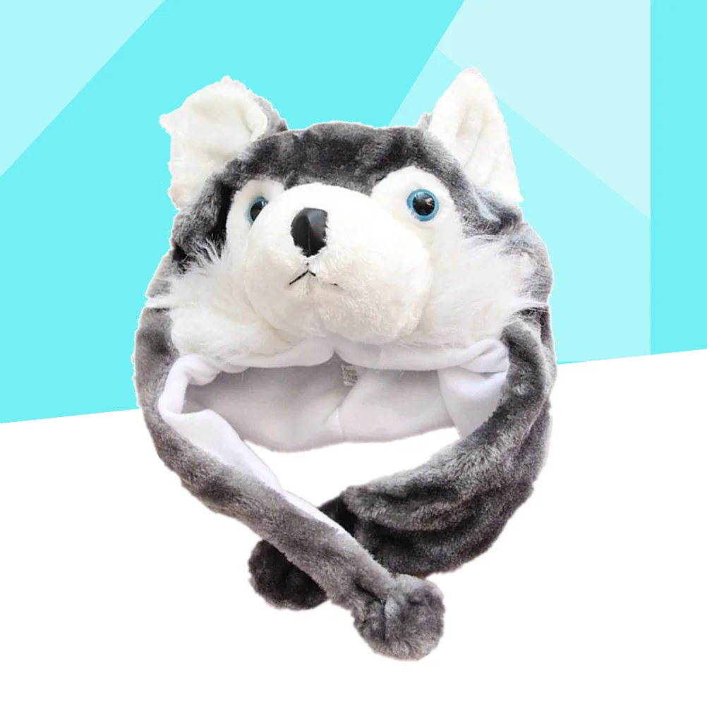 

Детская шапка с мультяшным животным, серая забавная кепка для косплея, прочная удобная шапка с животными, детская кепка, забавные шапки