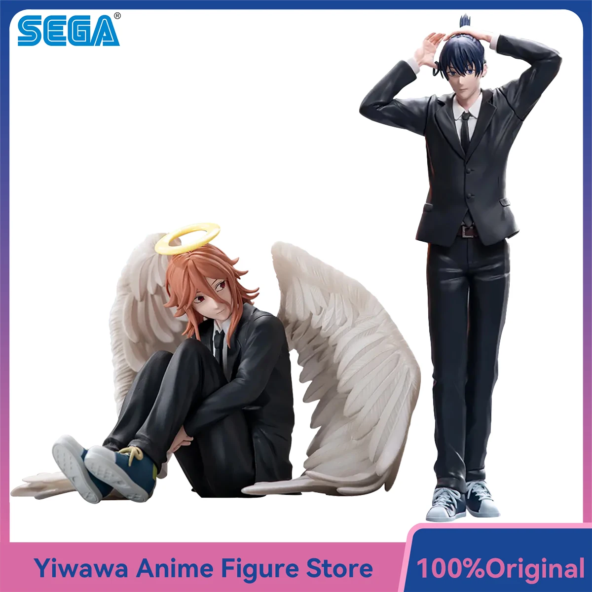 Original sega motosserra homem o filme: raze arco hayakawa aki anjo anime figuras ornamentos finos brinquedos colecionáveis boneca agradável