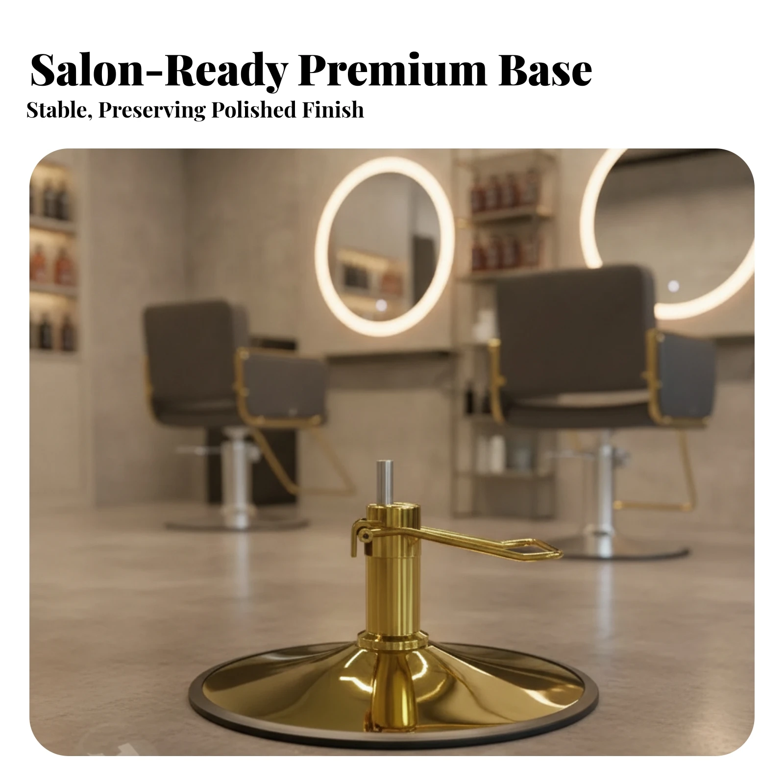 Hydraulic Salon Chair Pump Heavy-Duty Salon Chair Pump with Base Hydraulic Base Assembly Height-Adjustable Hardware Swivel