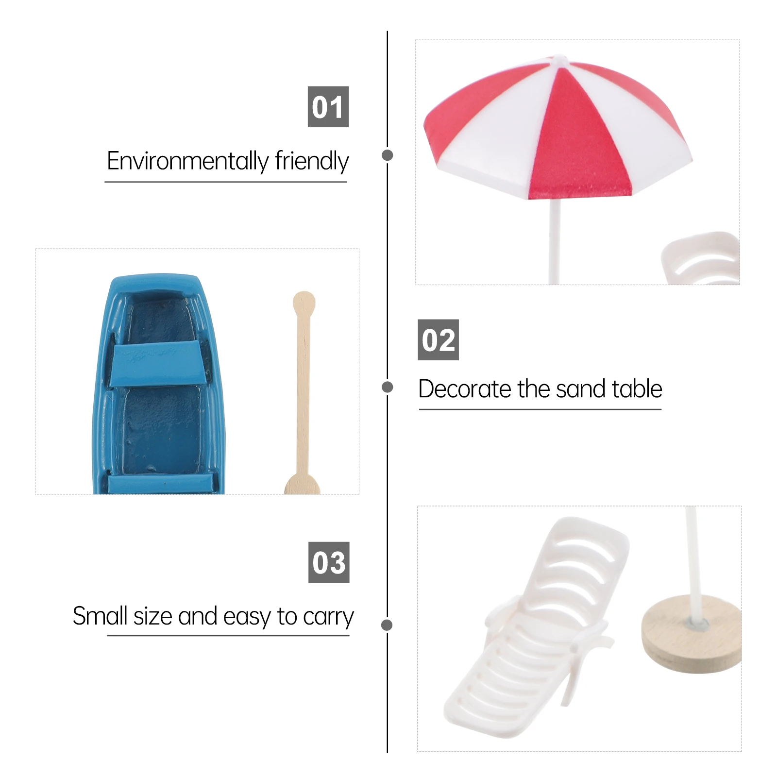 

1Set Beach Style Miniature Decoration Sturdy Mini Decor Adorable DIY Fairy Garden Mini House Creative Decorative Miniature