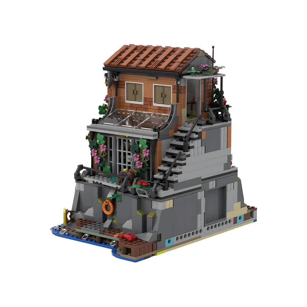 

MOC Secret Agent's Home Bricks Secret Agent's Home Riviera Extension Architecture Building Blocks Model Assembly Toys Kids Gifts