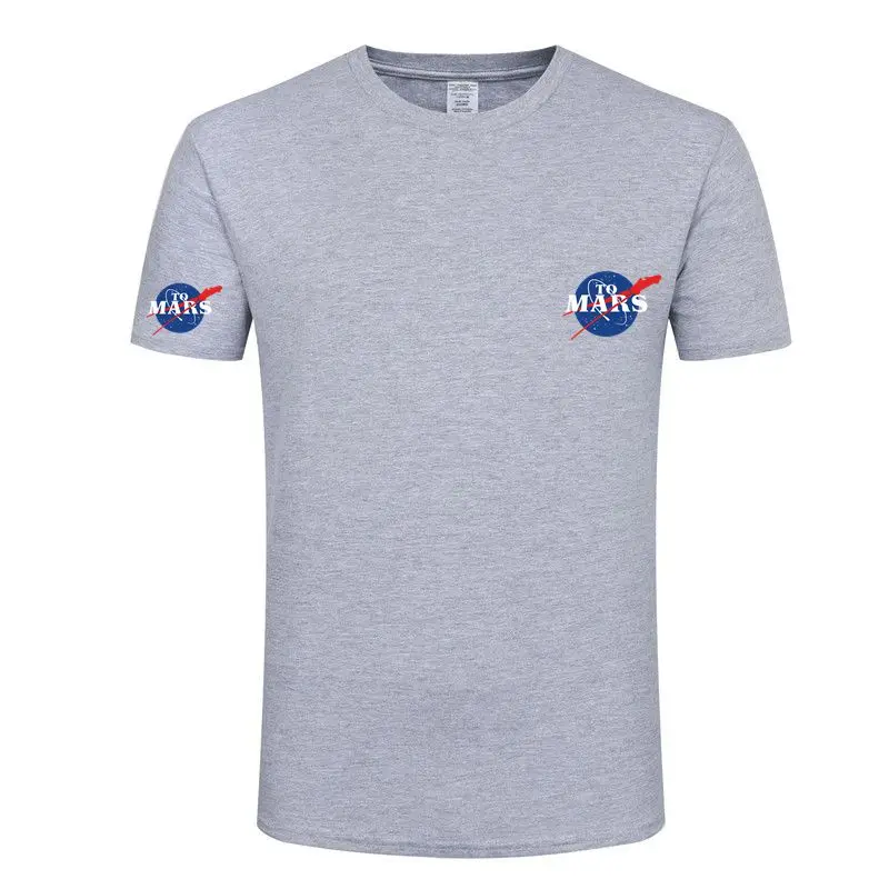 15Color Mars SpaceX Black TShirt Space X Logo T Shirt Men\'s Popular Boyfriend\'s TShirt New Fashion NASAS Cotton Teeshirt