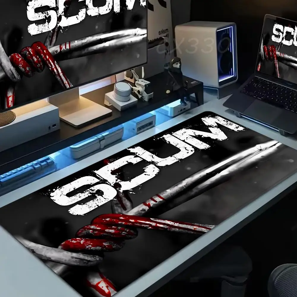 Shooting Multiplayer Game S-SCUM Mouse Pad Large Computer Mousepad Office 1000x500mm XXL Gamer Non-slip Rubber Keyboard Deskmat