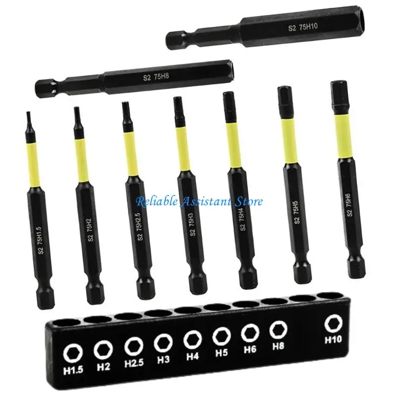 

N58C 9pieces Head Head Allen Bit Bit Set Shank для промышленных применений