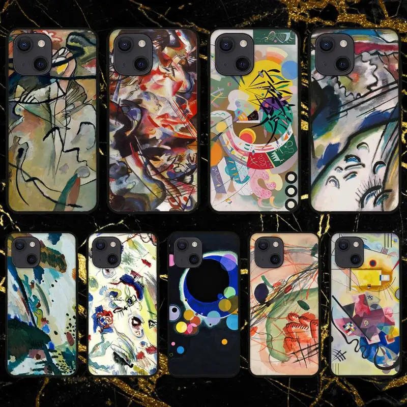 Wassily Kandinsky Abstract Artistic Phone Case For iPhone 11 12 Mini 13 14 Pro XS Max X 8 7 6s Plus 5 SE XR Shell