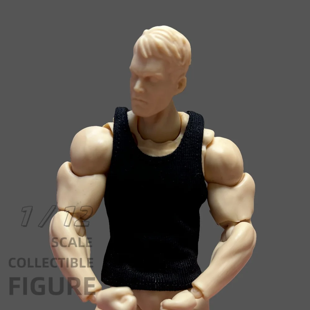 Colete fino masculino em escala 1/12, tanque esportivo para bonecos de ação de 6 polegadas 3A MEZCO