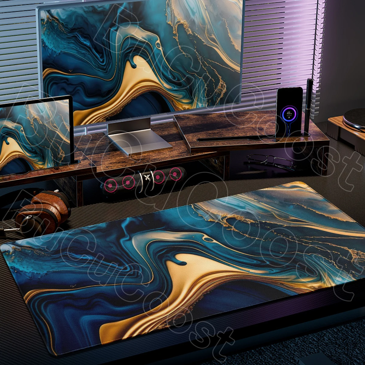 Offices Fashion Computers Desktop Accessories Marble Texture 90x40cm Mousepads Gamer Rubber Slip Resistant Durable Keyboard Pads