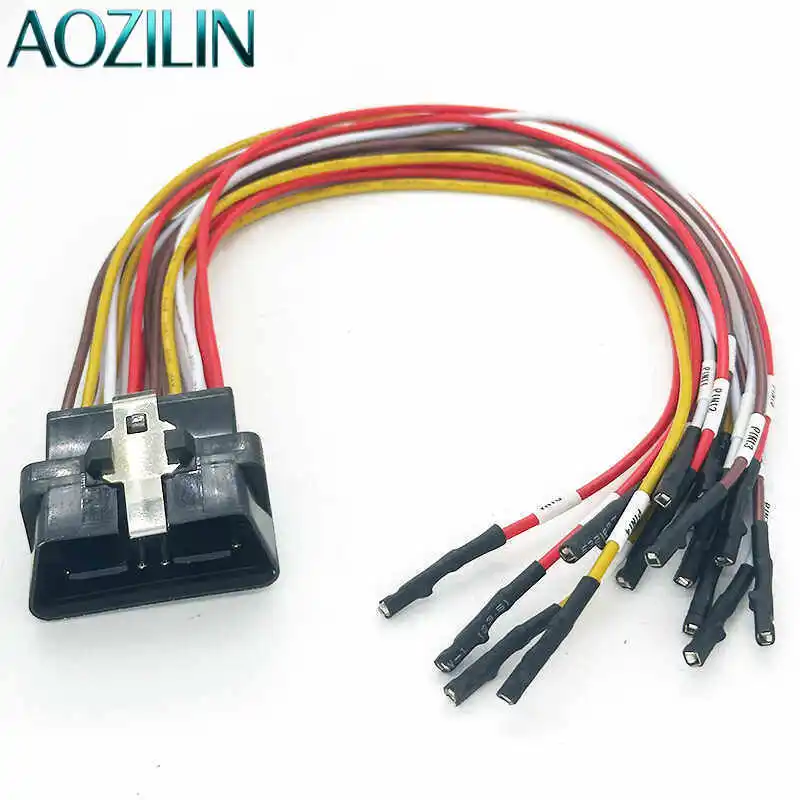 AOZILIN 16Pin OBD2 Universal Jumper Wire Male Female Terminal Assemblable CAN Diagnostic Connection Cable