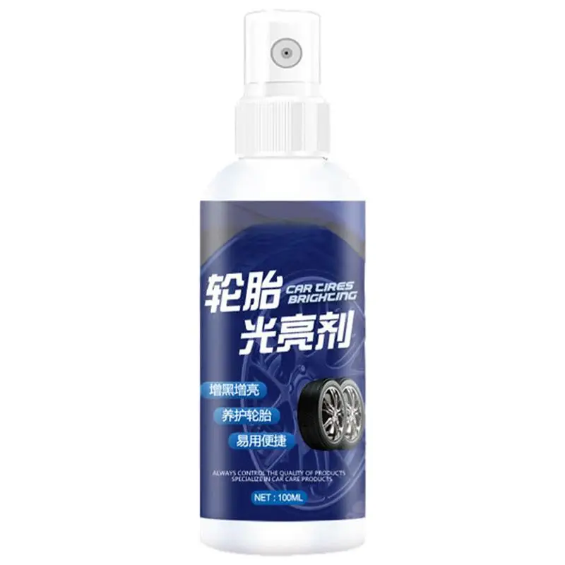 Wheel Brightener Shine Tire Coating & Dressing Spray 100ml High Shine & Durability Long Lasting Anti-Stick No-Sling Protection