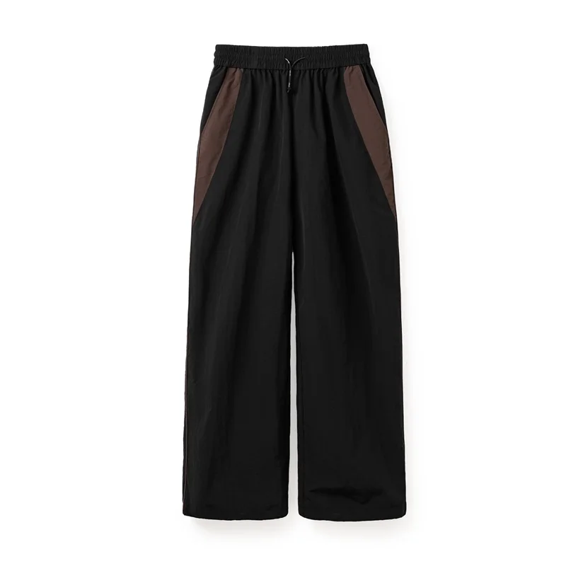 Pantaloni Casual da donna a contrasto di colore Maden pantaloni Cargo larghi pantaloni sportivi da esterno con pantaloni elastici in vita per