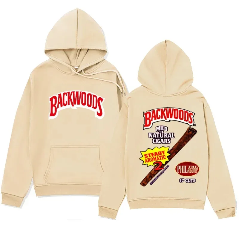 2023 Men Women Backwoods Cartoon Brand Print Autumn Winter Hoodie Simple Pullovers Long Sleeve Hooded Hipster Streetwear