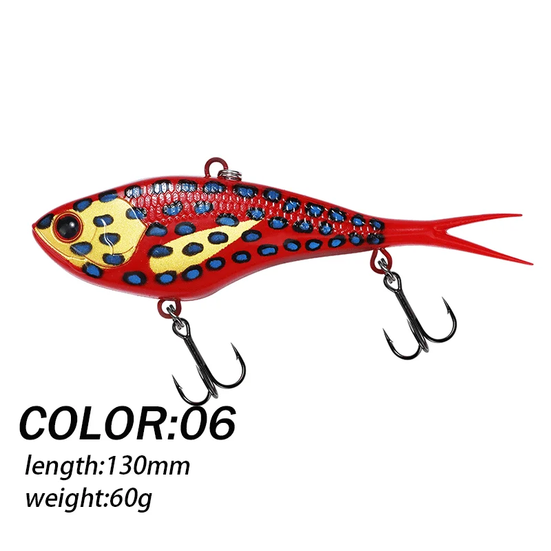 

60g 13cm Saltwater Sea Sinking Split Tail Vib Lead Sinker Inside Vibra With Assist Hook Soft Fishing Lure Bait Fish