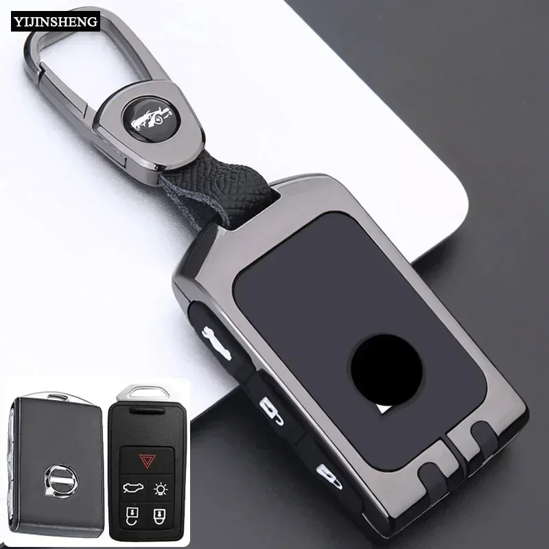 

Zinc Alloy+Silicone Full Cover Car Key Case for Volvo XC40 XC60 XC70 S60 S90 XC90 V40 V60 V90 C40 T5 T6 T8 Remore Key Protection