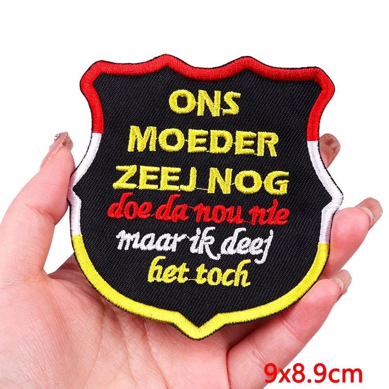 Patch d\'emblème Oeteldonk des Pays-Bas, couture brodée, patchs de carnaval de grenouille pour vêtements, fer sur patchs, bricolage