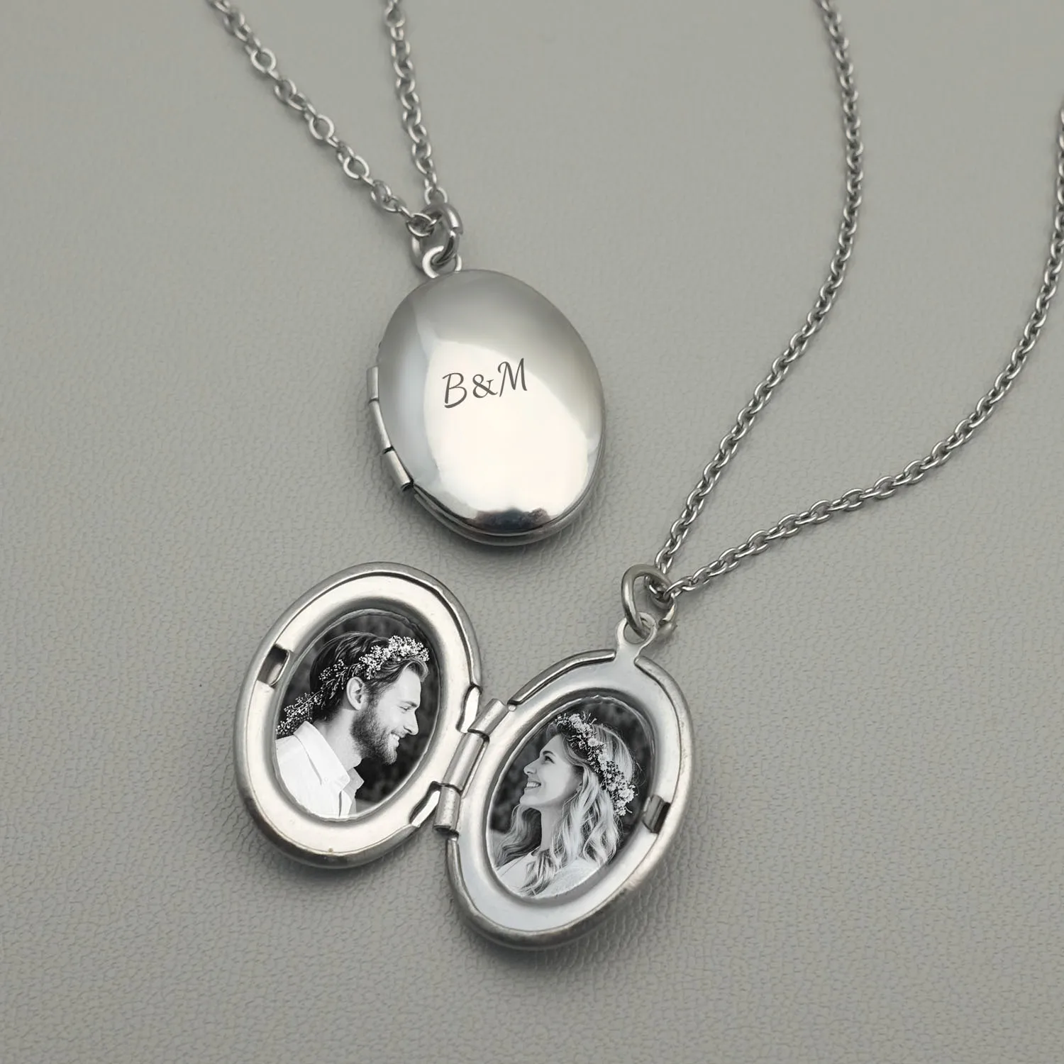 Kalung Liontin Pribadi Kalung Foto Kustom Liontin Foto Baja Tahan Karat Terukir Perhiasan Kalung Liontin Gambar Tahan