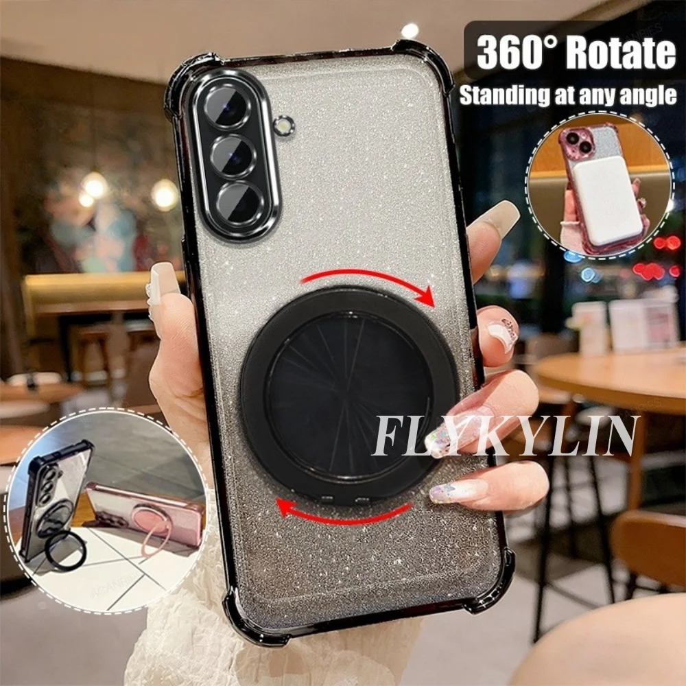 For Samsung Galaxy Note 20 Ultra Note 9 10 Plus 360 Degree Rotatable Magnetic Bracket With Anti Drop Protection Soft Shell