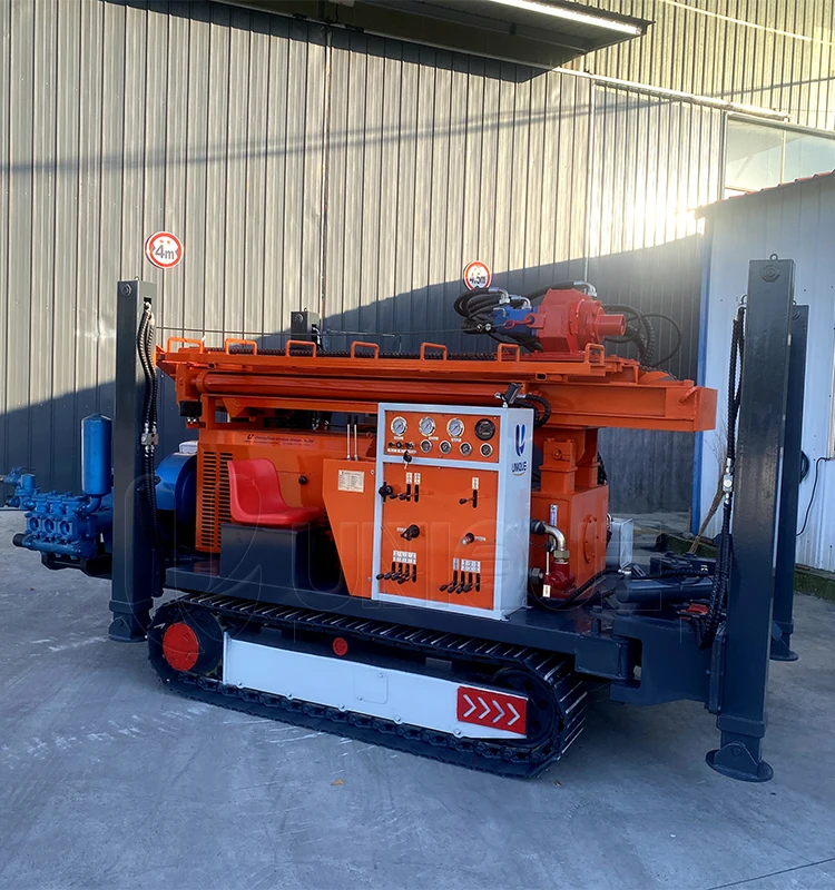 Mobile Mounted Water Well Drilling Rig 300m | Diesel Engine Hydraulic Borehole Drill Machine with Optional Compressor and Pump