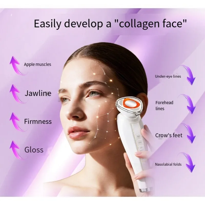 Skin Tightening 7-In-1 LED Facial Device-Cold& Hot Pulse Importer With Multi-Function Light Therapy