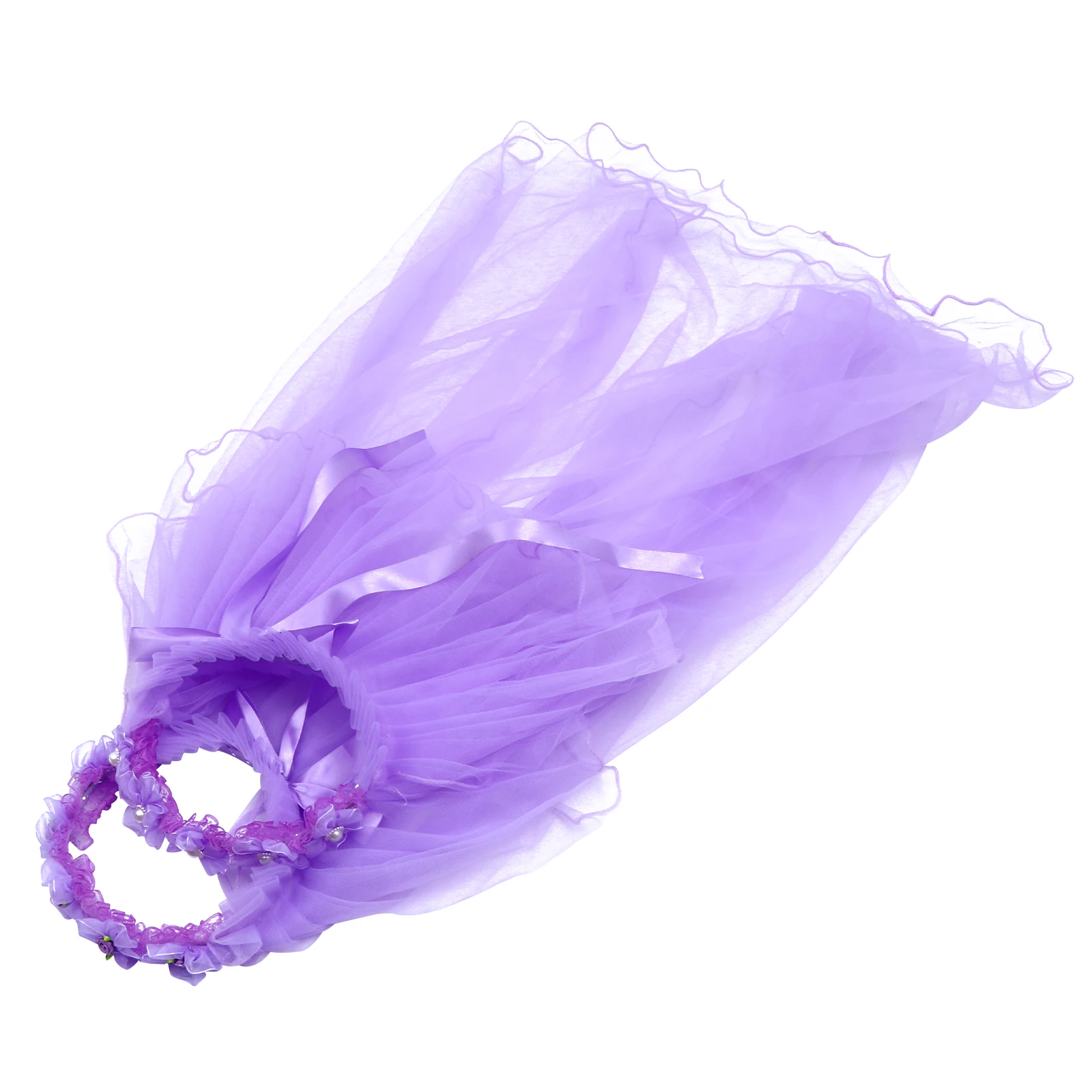 

2pcs Veil Hair Accessories Girls Floral Headb Wreath Headb Veils Wedding Party Hairstyle Tools Gifts