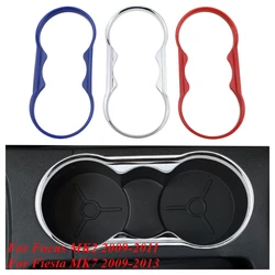 Para Ford Focus MK2 2009 2010 2011 Fiesta MK7 2009 2010 2011 2012 2013 soporte para vasos de coche cubierta adhesiva ABS marco cromado Acc.