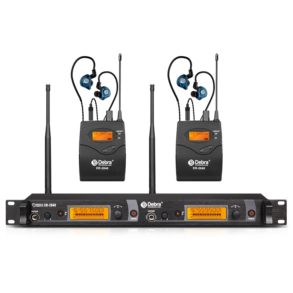 Debra ER-2040 In-Ear Drahtloses Monitorsystem, UHF mit Mehrfachempfängern für Bühnenshows, Hochzeiten und Bands – Detail 13