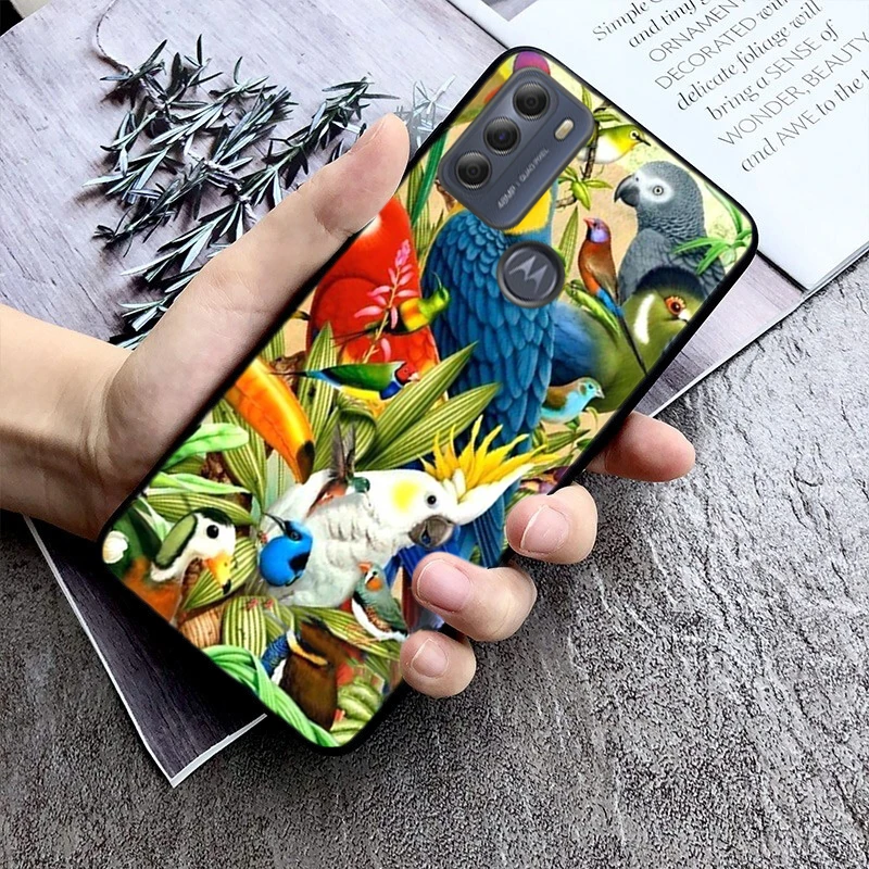 เคสโทรศัพท์รูปนกนกแก้วสำหรับ Motorola Moto G Stylus 5G G Play g Power G 5G 2023 2024 E20 E22 E22i E40 E13