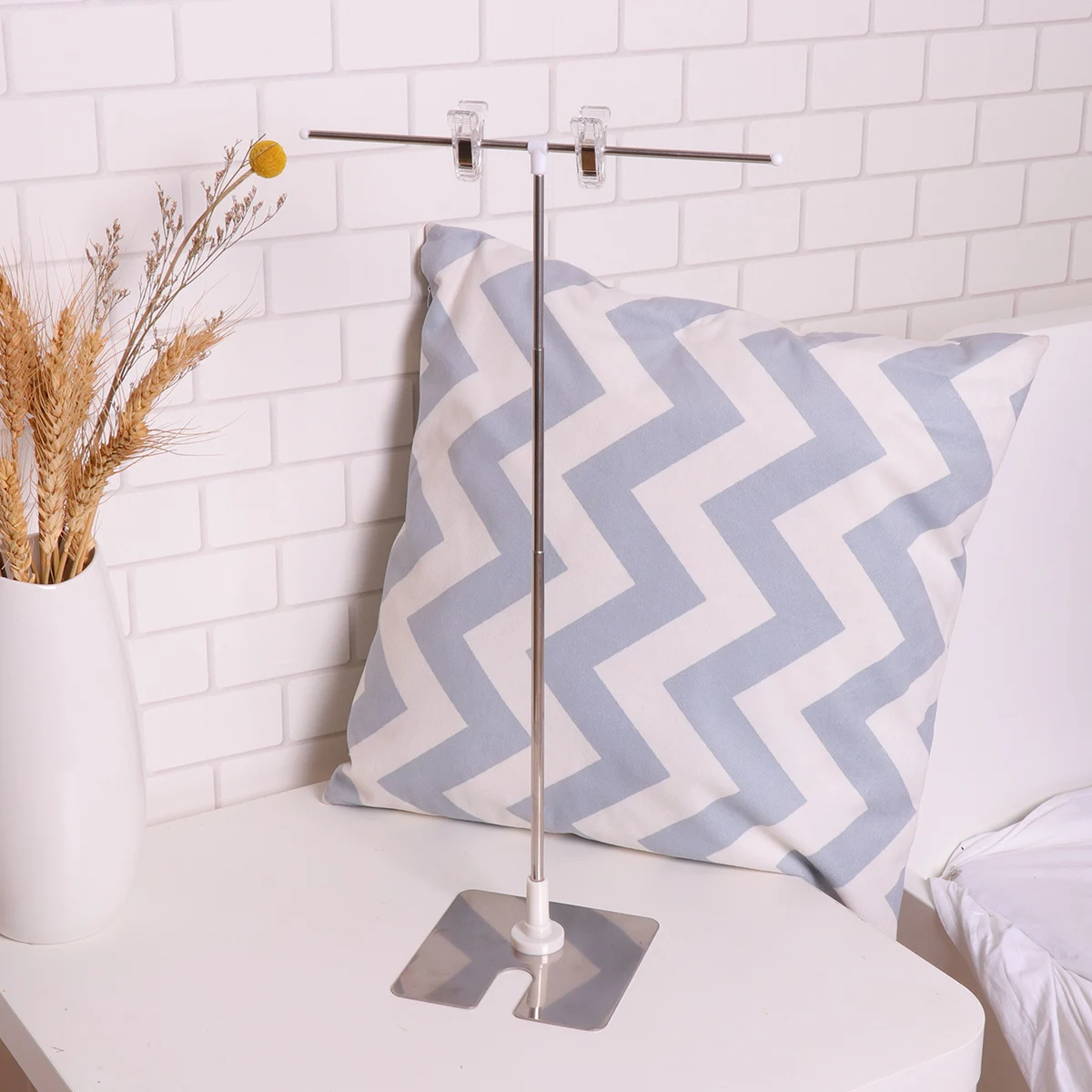 Sign Holder Poster Stand T-shaped Adjustable Pedestal Portable Small for Tabletop