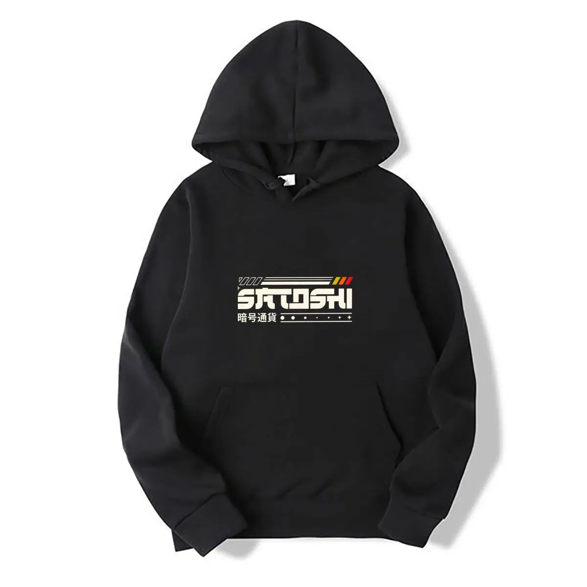Satoshi Crypto Futuristic Stripe Graphic Autumn and winter new men's and women's hooded sweatshirts