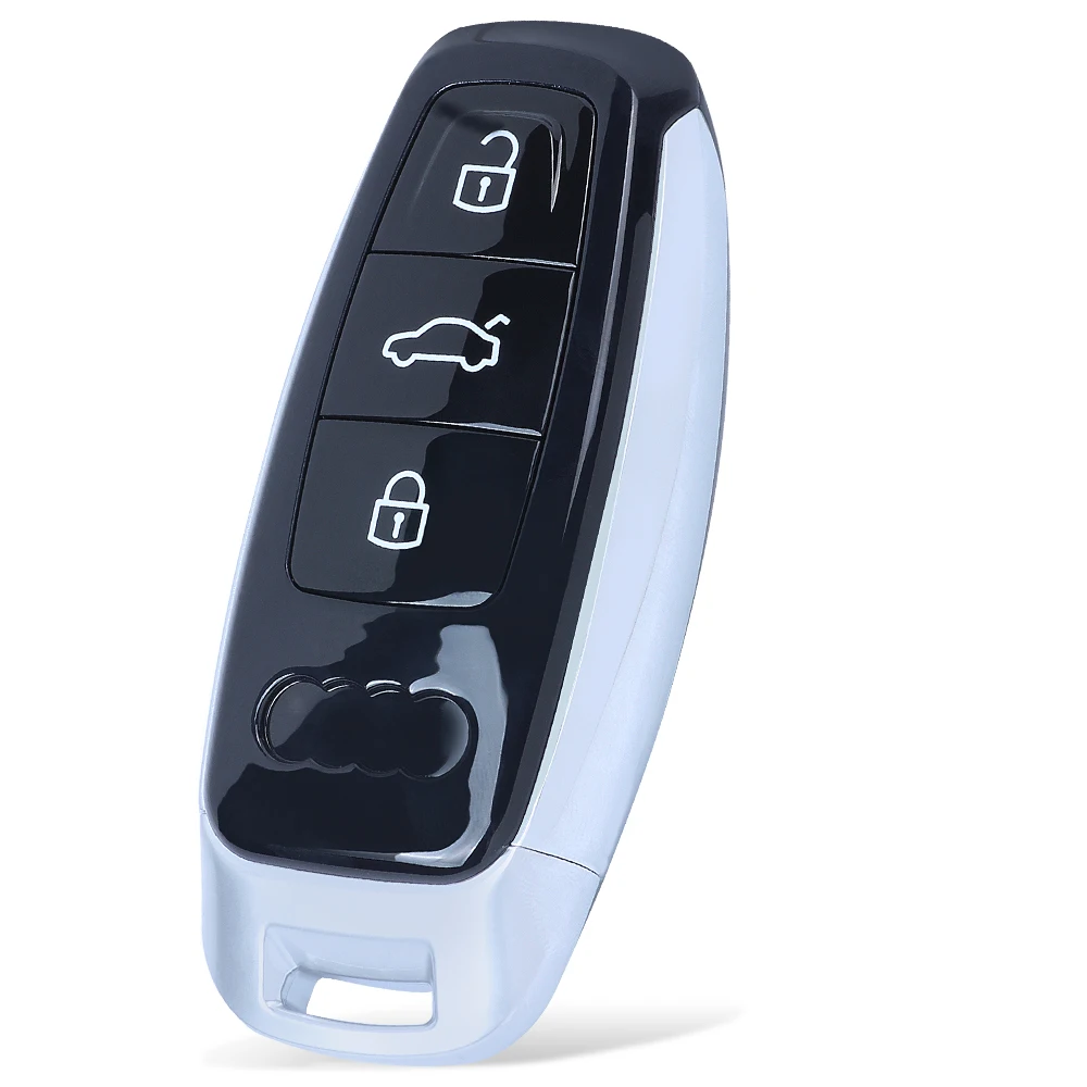 DIYKEY Verbesserter Smart-Remote-Schlüsselgehäuse, 3 Tasten, Ersatz für Audi A3 Q2 Q3 S3 2018 2019