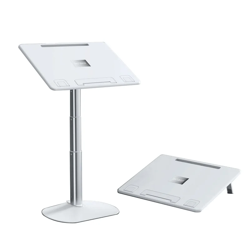 

Adjustable Vertical Laptop Stand Aluminum Desk Height Riser 2 In 1 Detachable Holder for Macbook Pro Chromebook Book Projector