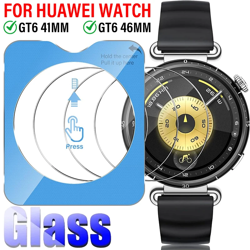 

Легкая установка с автоматическим выравниванием, закаленное стекло для Huawei Watch GT6 41 мм 46 мм HD, прозрачные защитные пленки для экрана для Huawei GT6