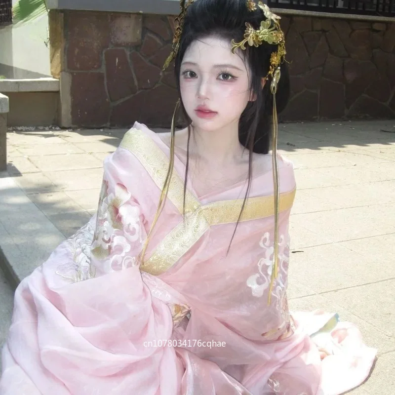 

Olivegirl High-end Hanfu Dress Elegant Ancient Chinese Attire Intricately Embroidered Yu Ji Hanfu Set for Women Fairy Cosplay