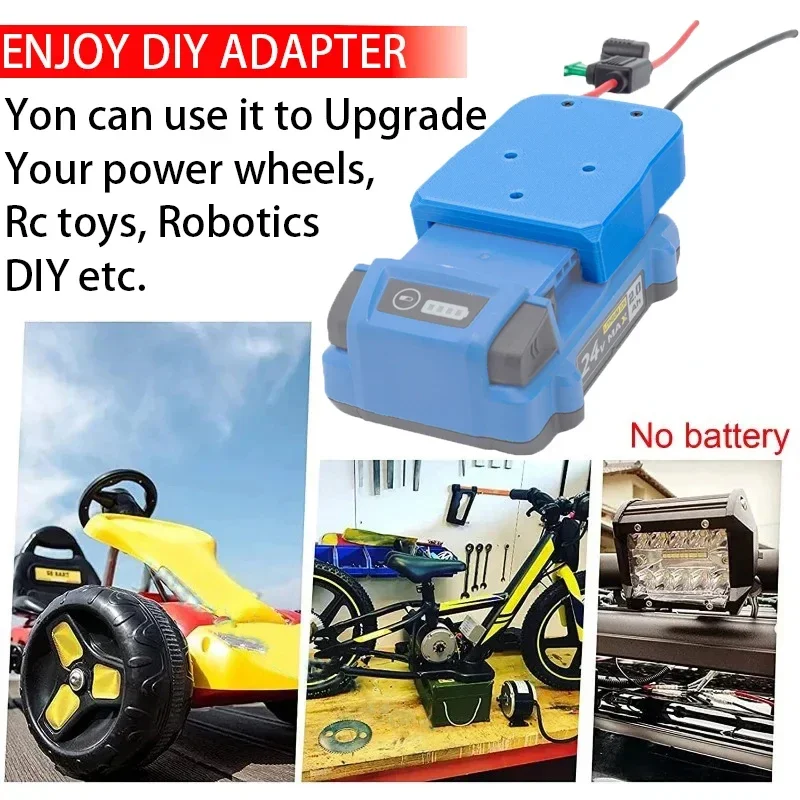 DIY Adapter for Kobalt 24V Li-Ion Battery Adapter Performancer Connector 14AWG DIY Adapter for Foy Machines, Cars