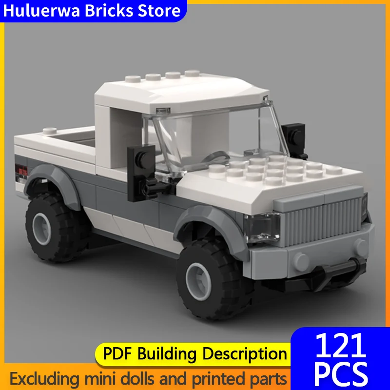 

Модель скоростного гоночного автомобиля MOC, строительные кирпичи, двухцветный пикап, модульная технология, детские праздничные подарки, сборка игрушек, костюм