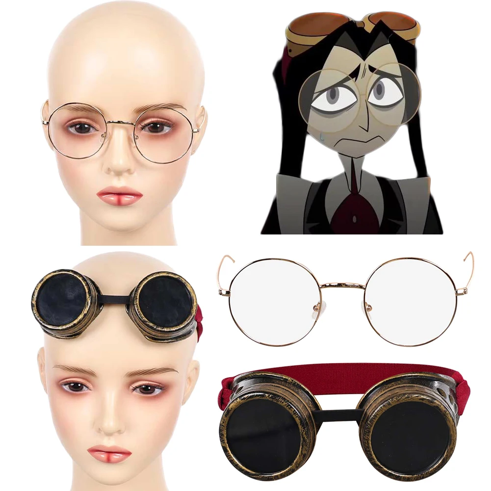 تنكر التلفزيون الجحيم نزل السير Pentious تأثيري نظارات الأسود مختبر نظارات زي اكسسوارات وتتسابق الدعائم حفلة كرنفال الهالوين #1