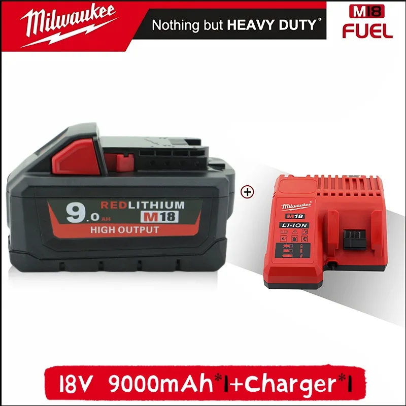 

Milwaukee M18 battery, high-energy battery 9.0Ah, 9000mAh,21700 cells compatible with Milwaukee power tools Milwaukee18V battery