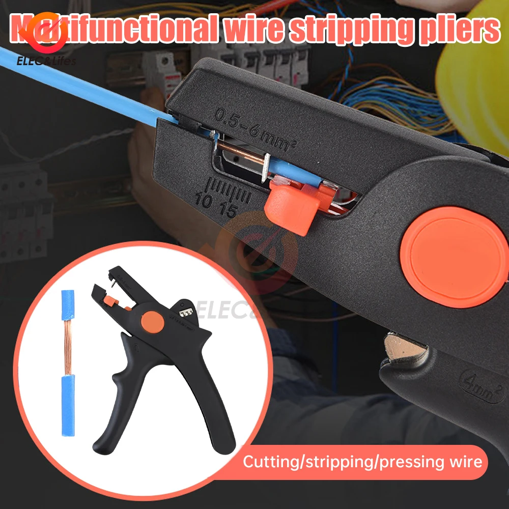 Professional Electrician Wire Tool Cable Wire Stripper Cutter Crimper Automatic Crimping Stripping Plier