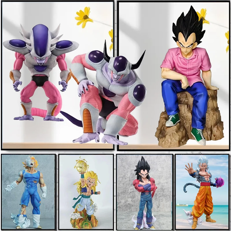 Anime tercera forma Friez Dragon Ball z buu estatua congelador DBZ juguetes Gotenks SJJ3 estatuilla GT Vegeta figura Saiyan 4 Son Goku modelo