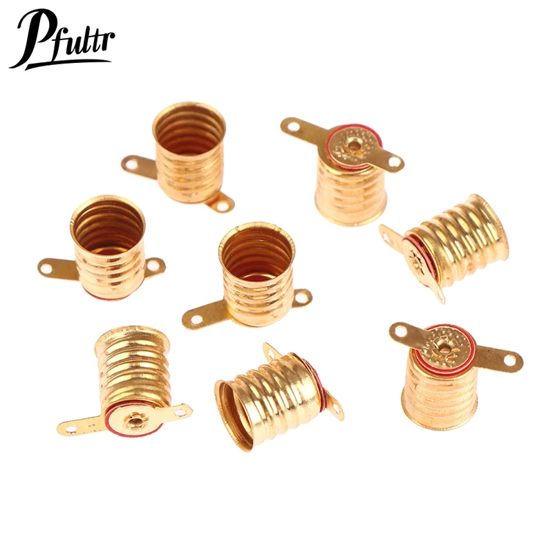 

10Pcs E10 Screw-Type Copper Lamps Base Bulb Small Electric Bead Lamp Holder Home Experiment Circuit Electrical Test Accessories