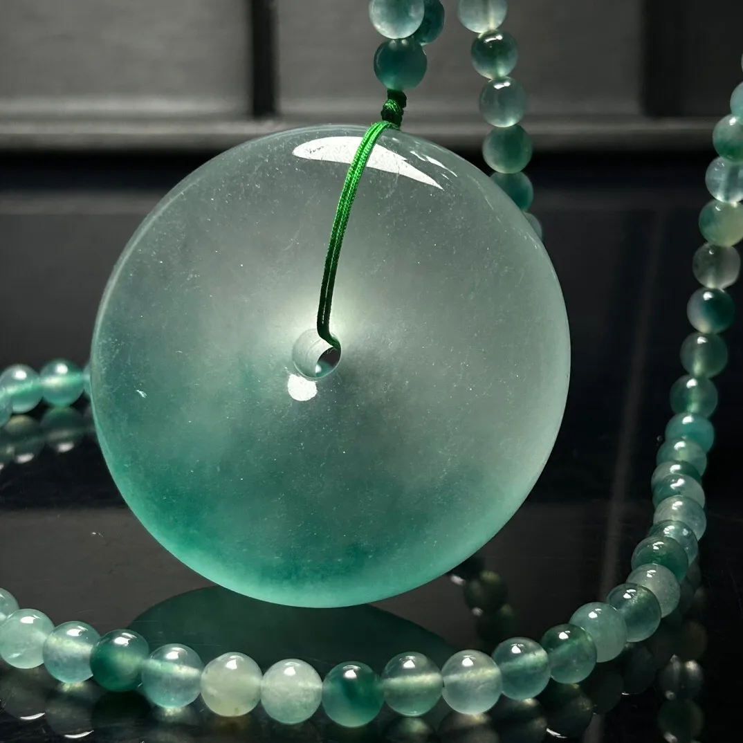 AAA Real natural high Ice Red Ping buckle Jade Jadeite Pendant&Necklace