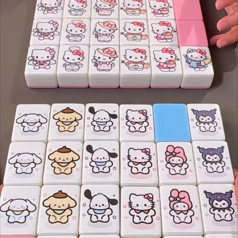 

Sanrio Hello Kitty 24 мм Маджонг Меламиновый Память Пасьянс Соответствующая Игра Вечеринка Семейные Настольные Игры Животные Развивающие Пазлы Игрушки