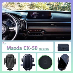 For Mazda CX-50 CX50 CX 50 2023 2024 Car Phone Holder Wireless Charging Magnetic Phone Holder Car Magsafe Support Accessories
