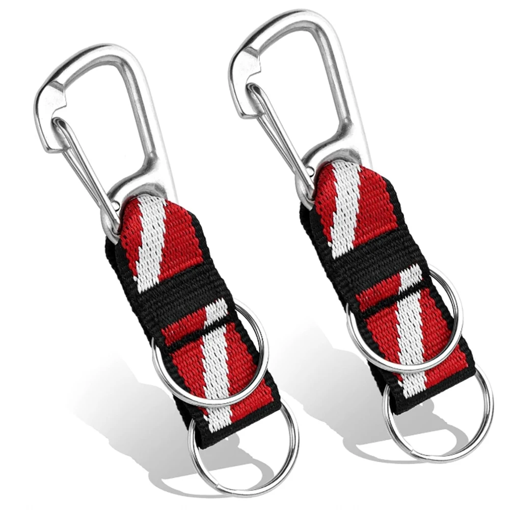 

Комплект разъемов для подводного плавания ABHS-2 — держатель карабина из нержавеющей стали, двойные разъемные кольца и лямка с зажимами