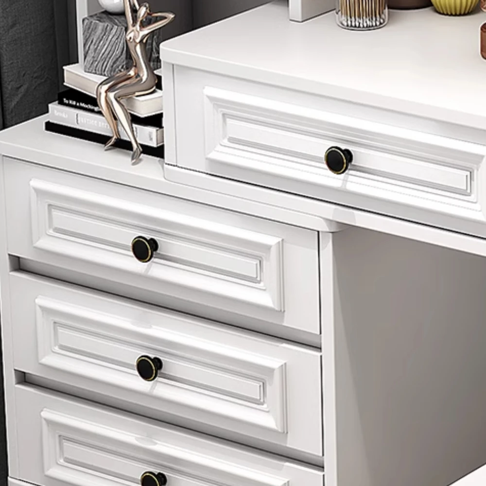 صندوق منظم طاولة مكياج بيضاء الأميرة أداة الصدر منضدة الزينة النسائية الفاخرة Coiffeuse De Chambre ديكور المنزل #4