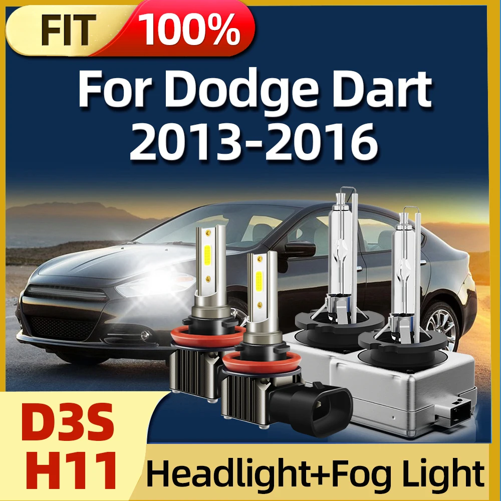 

Roadsun 35W Xenon D3S Bulb Car Headlight LED H11 Fog Lamp 6000K White Fit For 2013 2014 2015 2016 Dodge Dart