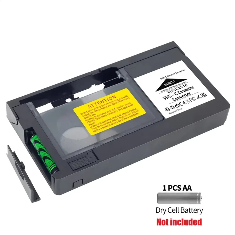 VHS to VHS-C Video Tape Adapter Cassette Converter, 1/2 Inch Tape Adapter, Not Compatible with MiniDV Hi8