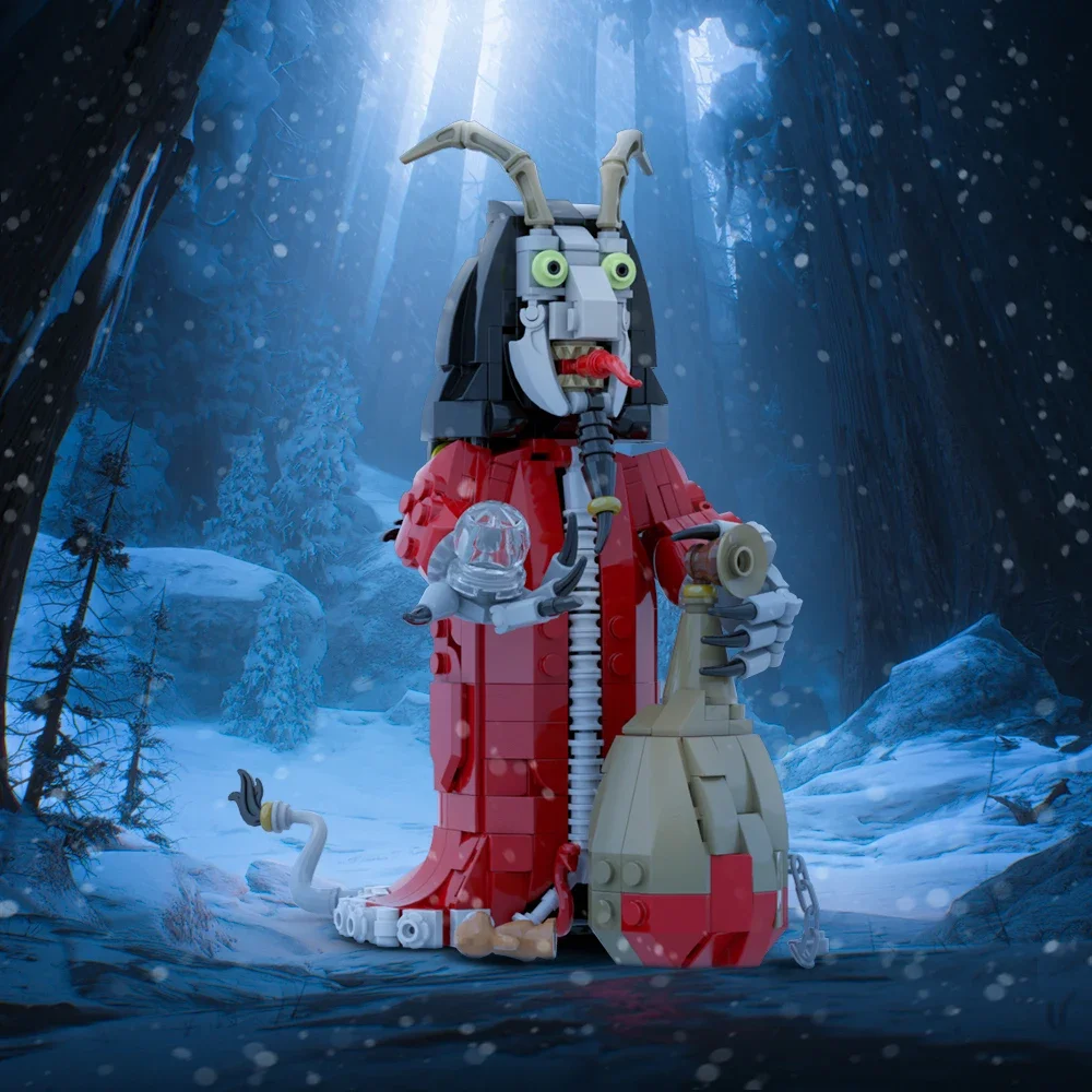 MOC Halloween Theme mythology Krampuss Half sheep half demon Devil Model Building Blocks Classic Assemble Bricks Toy Kids Gift