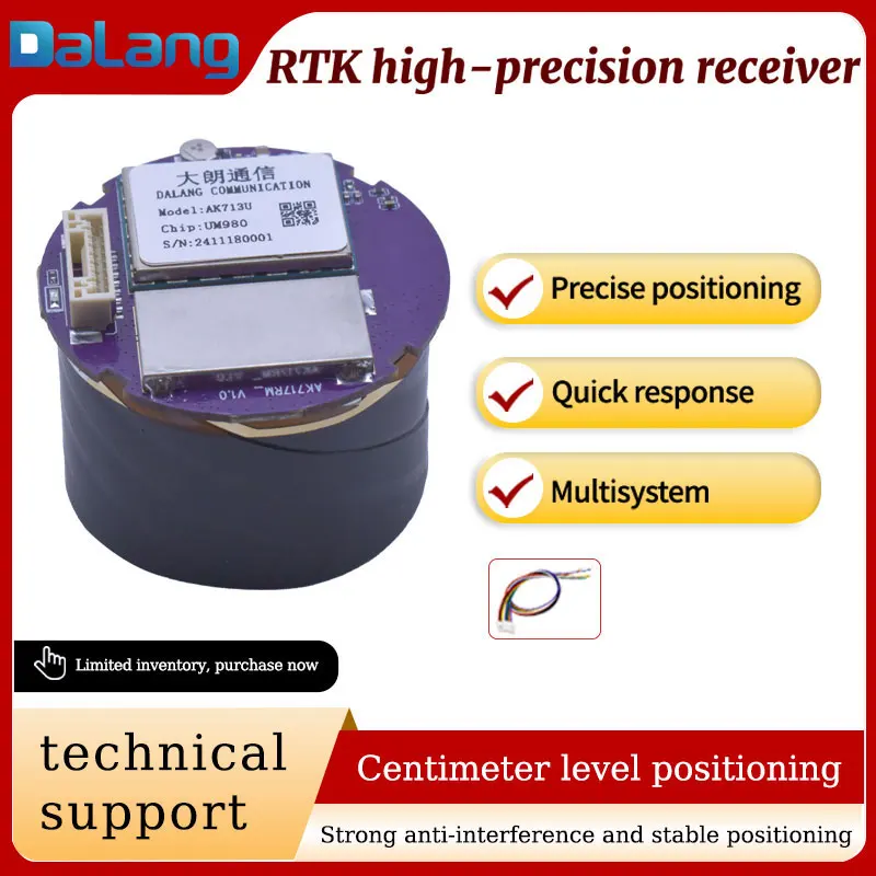 RTK High-Precision Positioning Receiver Differential Positioning UM980 with Compass IST8310 RM3100 for Light Performance drone